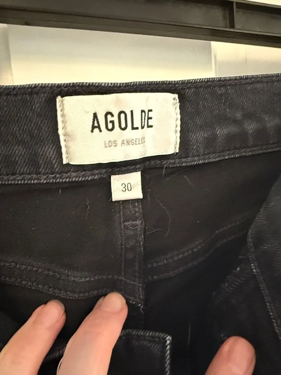 Agolde women’s Black Slim Straight Jeans - Picture 3 of 5
